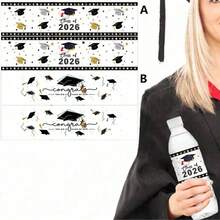 10/30/50 Pcs Graduation Party Water Bottle Stickers, Class Of 2026 Water Bottle Graduation Wrappers - Multicolor - View 6
