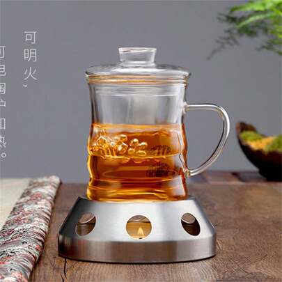 1pc Stainless Steel Candle Base, Suitable For Heating Base And Flower Tea Pot, Durable Candlestick Suitable For Home Decoration, Holiday Gifts, Wedding Center Decoration, Hot Pot Accessories, Rust-Proof Metal Base Is Designed To Be Stable And Suitable For Use In A Variety Of Festive Occasions Such As Christmas, New Year, Weddings, Etc.