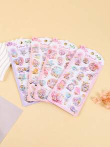 Pegatinas de purpurina dorada lindas - Diseño de colores claros, adecuadas para fundas de teléfono, cuadernos, manualidades, álbumes de recortes, pegatinas en relieve 3D, pegatinas de graffiti, pegatinas de gota de agua de caramelo, pegatinas regulares, libros de pegatinas - Multicolor - Ver 4