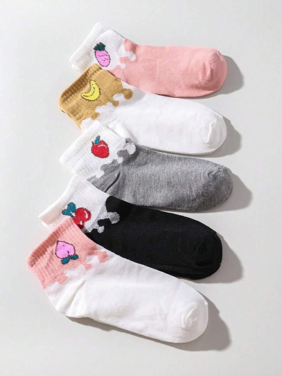 5双四季皆宜的时尚袜子 - 白色 - 查看 1