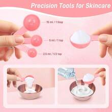2/4/8/16/24件套面膜搅拌碗套装 - 美容用品，DIY面膜搅拌工具，面膜涂抹刷套装，2个玫瑰金面膜碗，2个扇形面膜刷，2个扁平面膜刷，2个量勺，可选金色、玫瑰金和原木色 - 彩色 - 查看 6