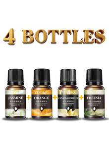 1瓶/4瓶/8瓶装10毫升香薰精油，适用于加湿器、香薰机，花香型包括茉莉、薰衣草、玫瑰、橙花等，可用作室内和浴室除臭剂，生日和毕业礼物。 - 1瓶 - 查看 47