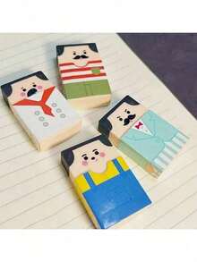 1pc/ Creative Baldness Old Man Eraser Pencil Eraser Student Stationery School - Bald Eraser - View 2