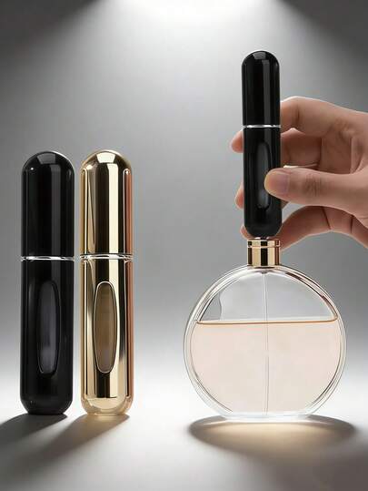 1pc/2pcs/3pcs/4pcs/5pcs 5ml Refillable Perfume Atomizer Bottles, Reusable Small Bottles, Travel Perfume Spray Bottles, Perfume Atomizer, Mini Portable Perfume Sprayer