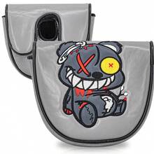 1 pieza Funda para cabeza de putter de golf DF3 - Estilo oso con monóculo - Estuche resistente de PU con forro esponjoso y diseño de dibujos animados lindos (compatible con el modelo de putter DF3) - Multicolor - Ver 1