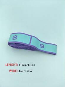 1件装多功能阻力带训练瑜伽辅助拉伸带弹力带，适用于初学者成人锻炼、舞蹈、普拉提 - 彩色 - 查看 17