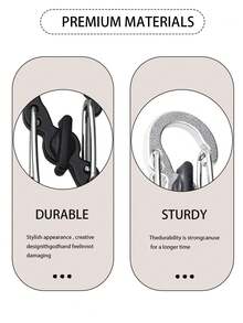 1pc Bi-Directional Carabiner Clip, No Lag Rebound Design, With Keychain Hook - Multicolor - View 10