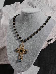 1 chiếc vòng cổ mặt thánh giá pha lê nhân tạo phong cách Gothic, phong cách Baroque Bohemian dành cho phụ nữ - Nhiều màu - Xem 14