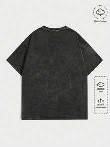 Acid Washed Retro Clothes Women I Woke Up Sexy As  Again Funny Sarcastic Women Saying T-Shirt ,Soft & Lightweight Skin-Friendly 100% Cotton T Shirt Cute Tops,100 Days Of School,Spring Clothes,Summer Tops For Women - 黑色水洗 - 查看 2
