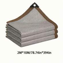 1pc Gray Balcony Privacy Screen, Patio Fence Windscreen Fabric Cloth, Fencing Net, Anti-Wind Netting Cloth, Heavy Duty For Commercial And Residential, 90% Blockage - 1 Gray - View 21