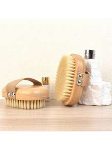 1 Pc Durable Handle Bath Brush Rub Back Bath Scrub Massage Shower Brush For Bathroom - Conventional - View 3