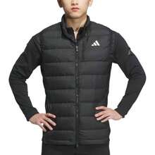 Adidas Unisex Down Vest, Warm Padded Jacket With Stand Collar, Sports Outerwear - Black - View 2