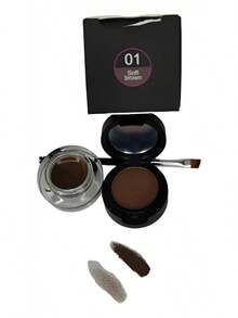 TendenciaPomada Y Sombra Para Ceja Saniye Con Cepillo IncluidoCalidad premium - 01. Marrón suave - Ver 1