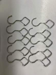 5pcs Heavy Duty S-Shaped Hooks With Lock Clasp, Rust-Resistant Metal Material With Ring, Suitable For Kitchen And Wardrobe Hanging, Can Be Used To Hang Plants, Flower Pots, Towels, Bags, Hanging Pots, Kitchen Utensils, Etc. - Multicolor - View 10