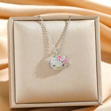 SANRIO 1pc New Hello Kitty Necklace, Sweet & Cute Women's Pendant, High-End Feel, Fashionable, Versatile, Luxury Choker Necklace, Suitable For Valentine's Day, Wedding, Travel, Birthday, New Year Gift - Cartoon - View 8