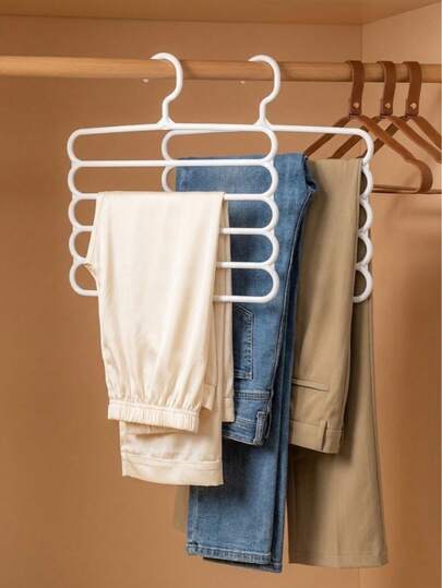 1pcsThe Morning Routine Saver | 5-In-1 Easy-Slide Pants Hanger, Effortless Closet Organizer For Quick Outfit Selection