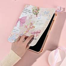 1件装 Coquette 美学圣经经文蝴蝶结平板电脑保护套，可折叠支架保护套，带笔槽，专为女孩设计，多角度支架保护套，自动休眠/唤醒，可爱平板电脑保护套，兼容 iPad Pro/Air/三星 Galaxy A9/S9/S7/S10+ - 彩色 - 查看 8