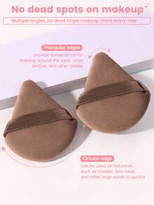 10PCS Makeup Tools Set Including:4PCS Makeup Sponges+6PCS Triangle Powder Puffs - Multicolor - View 2