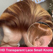 34 Inch 200% Density Highlight Wig Human Blended Hair 13x4 5x5 HD Transparent Lace Frontal Human Blended Hair Wig 4/27 Body Wave Blended Hair Pre Plucked Nature Hairline And Pre-Bleached Invisible Knots With Baby Hair Cosplay Wigs Suitable For Halloween Or Parties - S4/27 - View 6