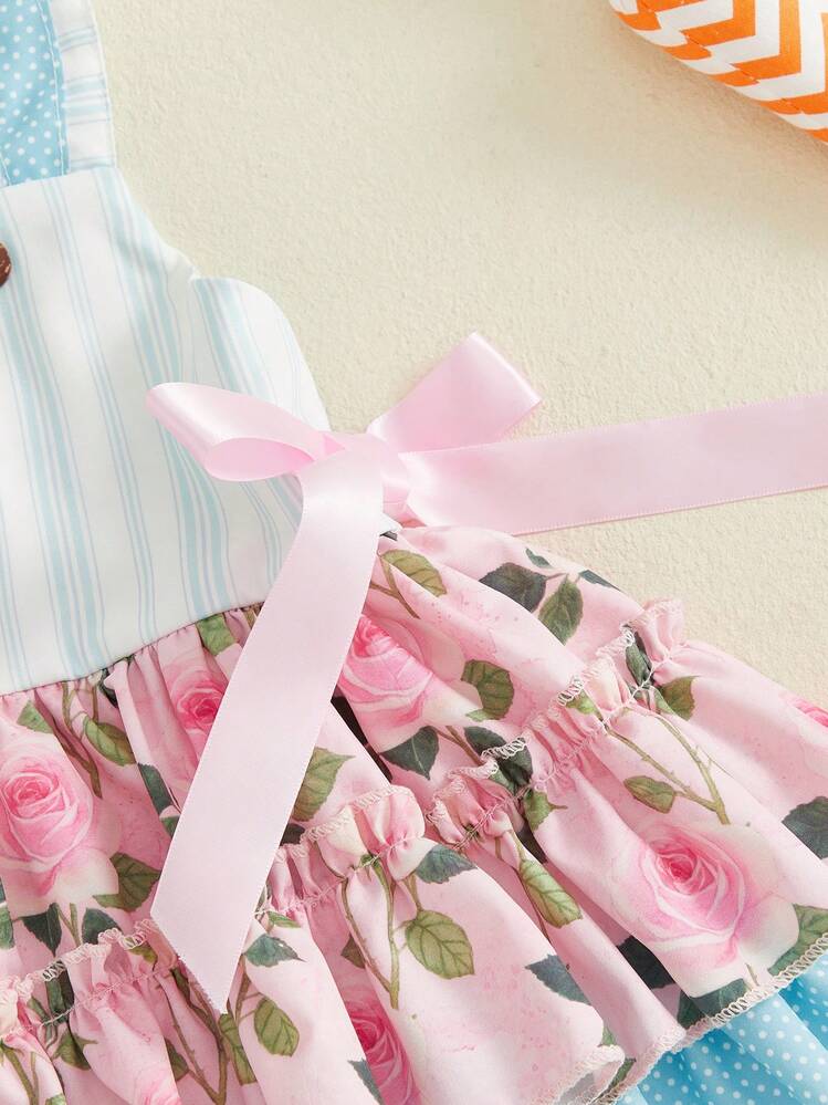 Toddler Girl Easter Dress Outfit 12 18 24 Months 2T 3T 4T 5T Baby Clothes  Summer Infant Sleeveless Three Layers Dresses Ruffle Bunny Dress | SHEIN USA