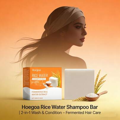 二合一发酵天然萃取洗发护发皂 - 100克大容量，滋养柔顺，适合染发。