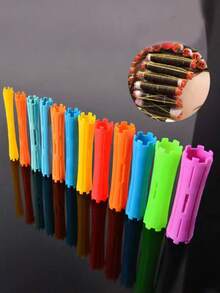 Conjunto de 50 modeladores de cachos - Crie penteados ondulados naturais - Ideal para fazer penteados em casa, adequado para cabelos longos, médios e curtos. - Multicolorido - Ver 7