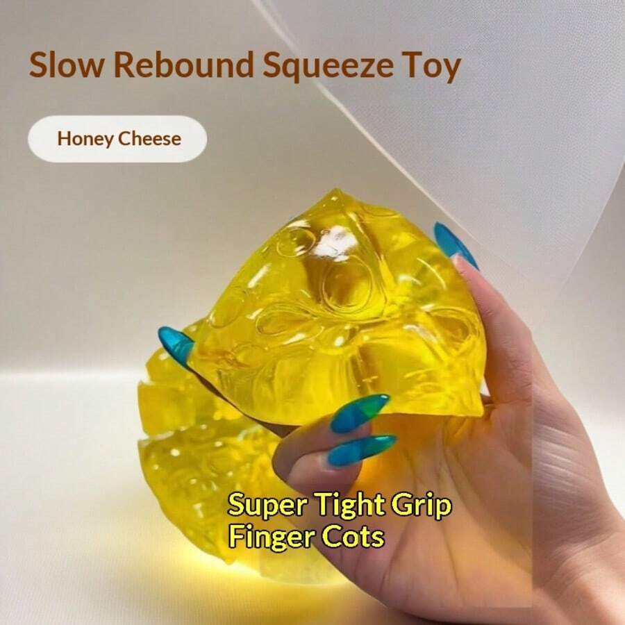 2026新款 - 1件蜂蜜芝士“拉丝”纹理艺术模型，慢回弹超柔软放松雕塑，成人缓解焦虑和集中注意力工具，创意甜点主题礼物 - 完美礼物 - 生日礼物 - 男孩礼物 - 女孩礼物 - 复活节礼物 - 情人节礼物