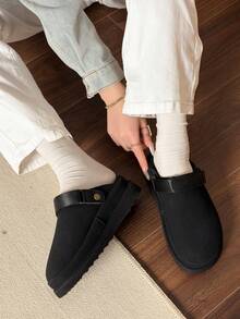 Lightweight Versatile New Autumn Thick Sole Slip-On Loafers - Black - View 5