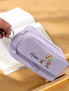 Customizable Name/Letter/Text Desktop Pencil Box - School & Office Supplies With 4-Layer Zipper Compartments, Multifunctional Pen Holder, Wholesale & Bulk Orders Welcome (Can Add Your Name/Logo) - Multicolor - View 3