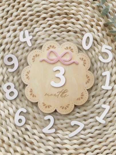 每月宝宝成长里程碑木质标牌，双面蝴蝶主题宝宝成长里程碑圆盘，一面印有“你好，世界”字样，另一面印有“我的第一个假期”字样 - 可爱的宝宝出生公告牌和男女宝宝拍照道具，新生儿木质里程碑，非常适合新手父母和婴儿派对，送给准妈妈的礼物，新生儿欢迎标牌