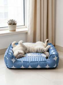 Cama elevada y reforzada para gatos/perros, a prueba de humedad, resistente al agua, resistente a arañazos, con soporte cómodo para el cuello, nido para dormir profundamente, adecuada para mascotas pequeñas/medianas - Multicolor - Ver 11