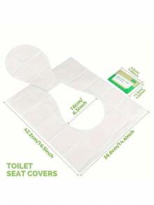 20/10片装经济耐用可溶解防水马桶座套，中等柔软度，抗撕裂，大包装，适用于旅行、酒店、学校、商场、商业用途，实用毕业礼物 - 彩色 - 查看 5