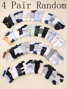 16双男婴袜子，时尚条纹图案幼儿短袜。休闲运动两相宜，四季皆宜。圣诞节/感恩节礼物。 - 彩色 - 查看 17