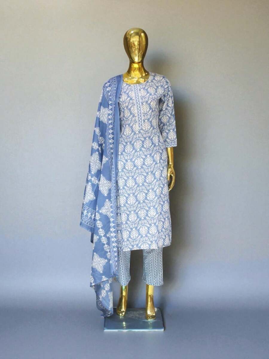 Traditional Digital Print Salwar Kameez, Cultural Wear For Women, Aug02 - Nhiều màu - Xem 1