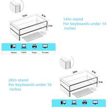 Acrylic 2 Tier Monitor Stand Riser 16/20 Inch With Storage Shelf For IMac PC Desktop Laptop TV Home Office - 16英寸 - 查看 8