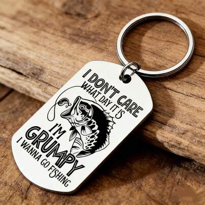 个性化刻字钥匙扣 耐用金属钥匙圈 便携式汽车包挂饰 节日礼物 男女日常礼物 配饰