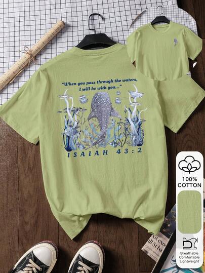 Camiseta de manga corta de 100% algodón para mujer, estampado de vida marina, manga corta de verano, camiseta estampada de uso casual de verano, camiseta de algodón, estilo de ropa de calle de estética oriental, camiseta gráfica inspirada en Milán 2026 - Camiseta de manga corta de 100% algodón premium, camiseta de conejo de Pascua abstracto, conjunto de regreso a la escuela 2026, inspiración de estilo universitario, esencial de regreso a la escuela, atuendo del primer día de clases, moda universitaria