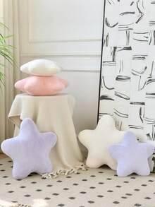 Almofada de Pelúcia Fofa em Formato de Estrela - Almofada de Pelúcia Sintética Macia, Perfeita para Sofá, Quarto e Decoração de Natal da Sala de Estar, Presente Ideal para Entes Queridos, Festa e Decoração de Quarto | Estilo Moderno | Lavável em Máquina - Branco - Visão 6