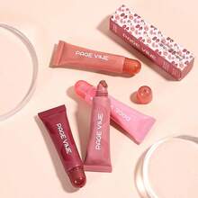 4支保湿唇彩，镜面持久液体唇膏，唇部护理 - 多色 - 查看 5