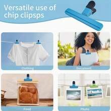 1pc/Large/Small Kitchen Food Clip, Food Bag Clip - Suitable For Snacks, Coffee Etc. Strong Sealing Clip, Multi-Color Options, Kitchen Storage Essential, Small Size For Chip Bags, Bookmark Clip - Bookmark, Loose-Leaf Clip, Reading Accessory Clip, Magnetic Clip, Refrigerator Magnet Clip, Food Clip, A4 Loose-Leaf Clip, Convenient For Fixing Documents, Colorful Clips, Multi-Function Wide Mouth Bag Clip, And Memo Clip For Organizing Documents At Home Or Office - T-shaped Sealing Clip - View 8