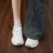 Women's New Casual Sneakers, Lightweight Tennis Shoes, Versatile Running Shoes, Cute & Fashionable Chunky Sneakers - White - View 8