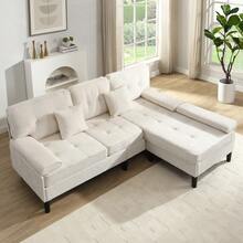 Sofas & Couches - Light Beige + Foam + 3 Seat + Foam - View 8