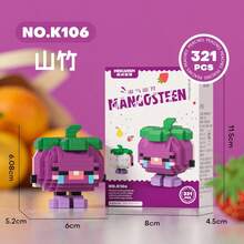 100-300 sztuk uroczych klocków owocowych (ananas, arbuz, banan, wiśnia, pomarańcza, durian itp.), prezent urodzinowy DIY, akcesoria do układania puzzli i kolaży, żywe kolory, wykwintny design. Warstwowe, żywe kolory, realistyczne kształty, odpowiednie do dekoracji wnętrz, artykułów biurowych, wymiany prezentów (Boże Narodzenie, Dzień Matki, Walentynki), ekspozycji sklepowej/kolekcji dzieł sztuki. - Wielokolorowe - Zobacz 20