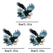 1 pieza/2 piezas/3 piezas Águila con alas extendidas, paisaje con impresión de transferencia de calor de alas de águila calva, para camiseta DIY, sudadera, jeans, sudadera con capucha, mochila, chaqueta, bolso, almohada - L+S - Ver 6