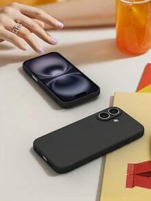 Shockproof Original Liquid Phone Case, Compatible With IPhone 17, 17Air, 17 Pro, 17 Pro Max, Phone Protection, Anti Drop Protection, Phone Case, Fashionable Case, High-Quality Construction, Flexible Case, Protective Case, Shockproof Case, Technology Enthusiasts, Smartphone Users - Black - View 6