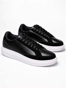 Tênis Sapatênis Masculino Skinner Com Sola Antiderrapante Conforto e Estilo Para o Dia a Dia - Preto - Visão 1