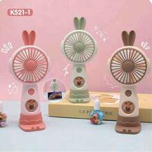 Mini Ventilador Portatil con bateria recargable 3 velocidad usb - Café integral - Ver 3