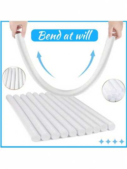 5pcs Solid Pool Tubing - Foam Craft Foam Tubes, For DIY Floating Crafts, Pool Projects And Creative Decorations, Pool Tubing For Crafts, Pool Side Accessories, Vivid Craft Supplies, Smooth Foam, Suitable For Wedding, Valentine's Day, Birthday Party, Christmas, Halloween