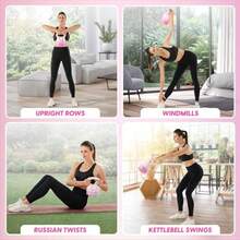 Yes4All - Juego de pesas rusas y pesas rusas ajustables con revestimiento de neopreno pesas de mano para gimna en casa y pesas para entrenamiento - Rosa - Ver 6