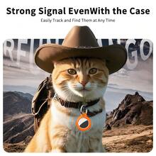 4 Peças Capa Protetora RFUNGUANGO para AirTag, Suporte de Chaveiro AirTag Adequado para Crianças, Animais de Estimação, Bagagem, Mochilas, Chaves (Amarelo, Laranja, Azul, Vermelho) - Multicolorido - Visão 1